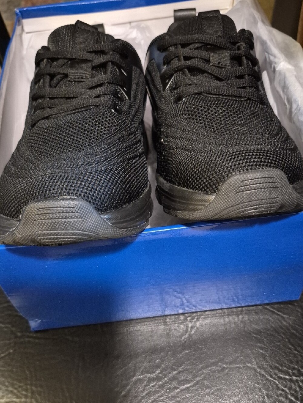 JERKO Men's Black Knit Running Sneakers - Picture 5 of 8